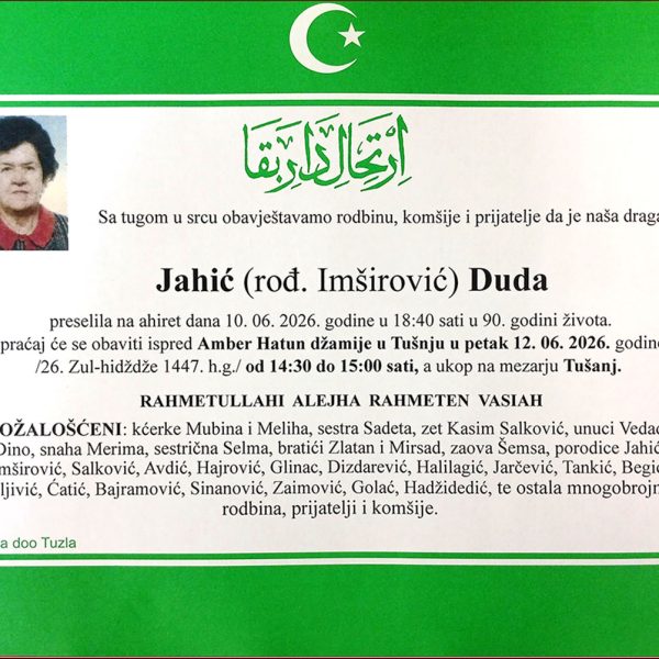In memoriam, Jahic Duda