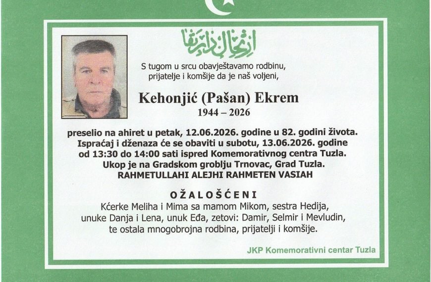In memoriam, Ekrem Kehonjic