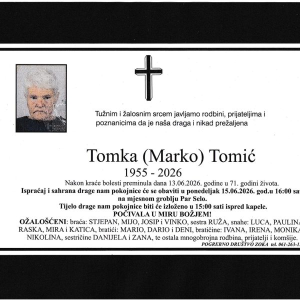 In memoriam, Tomka Tomic