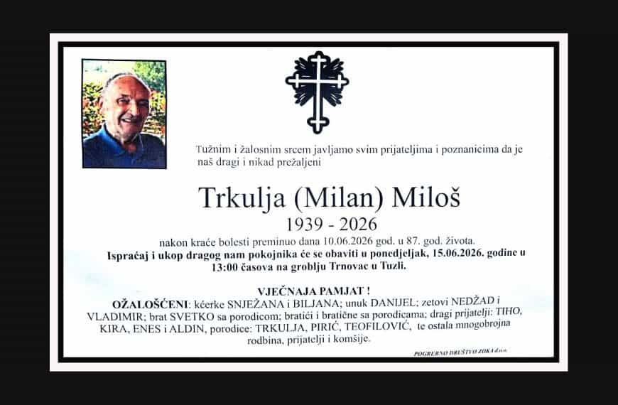 In memoriam, Milos Trkulja