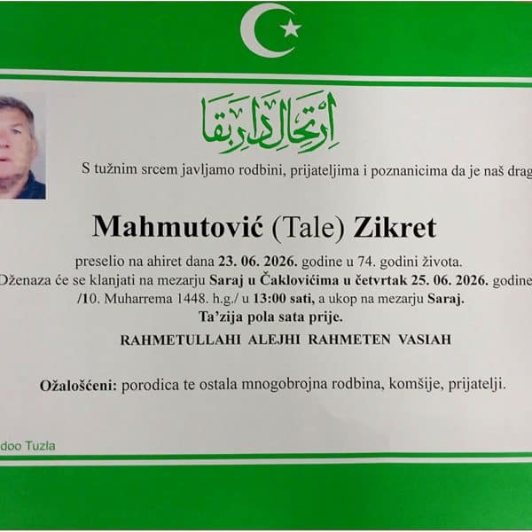 In memoriam, Mahmutovic