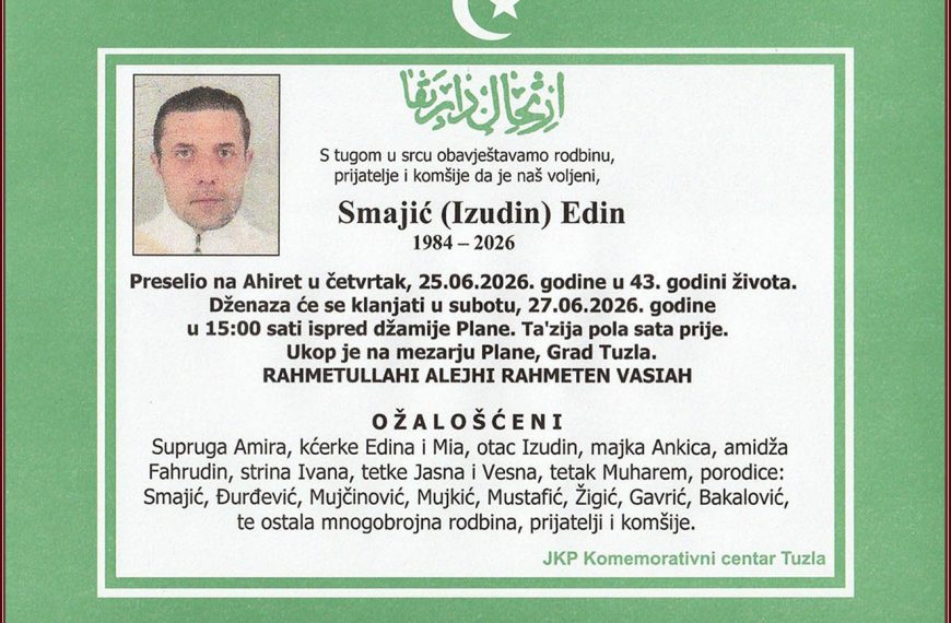 U 43. godini preminuo je Edin (Himze) Smajić iz Tuzle