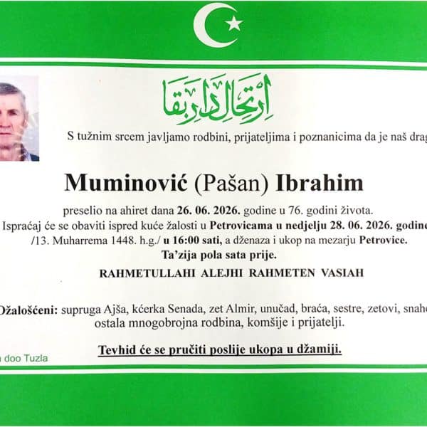 In memoriam, Ibrahim Muminovic