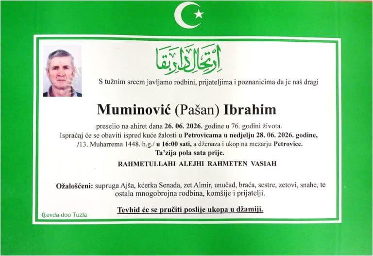 In memoriam, Ibrahim Muminovic