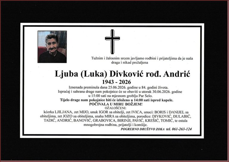In memoriam, Divkovic