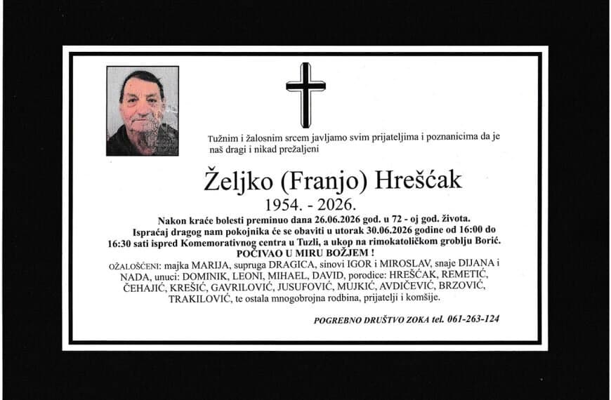 In memoriam: Željko (Franje) HREŠĆAK