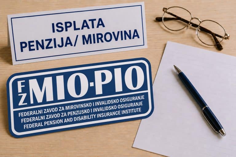Isplata mirovina za jun 2026. godine počinje 3. jula