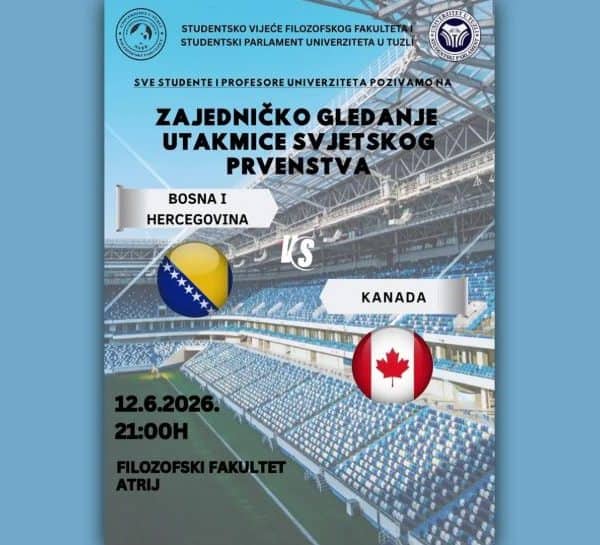 studenti u tuzli organizuju zajedniocko gledanje utakmice bih - kanada na sp