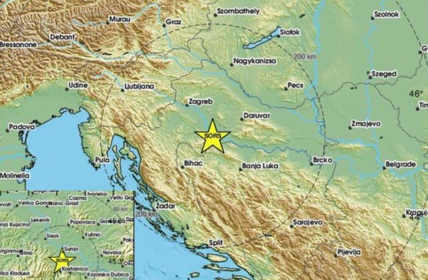 Zemljotres jačine 2,6 stepeni registrovan na granici BiH i Hrvatske