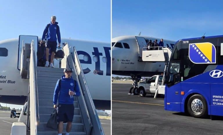 fudbaleri bih jutros su doputovali u kaliforniju pred mec nokaut faze na sp protiv domacina amerike