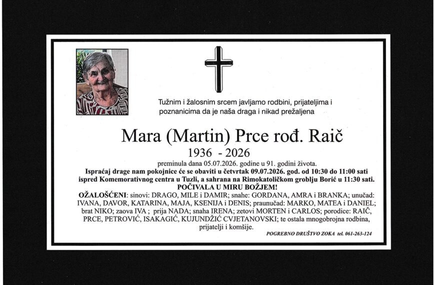 In memoriam, Mara Prce