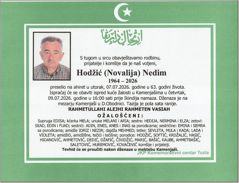 In memoriam, Nedim Hodzic