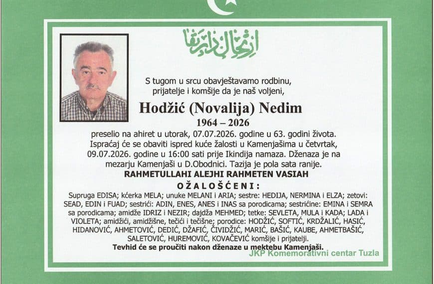 In memoriam, Nedim Hodzic