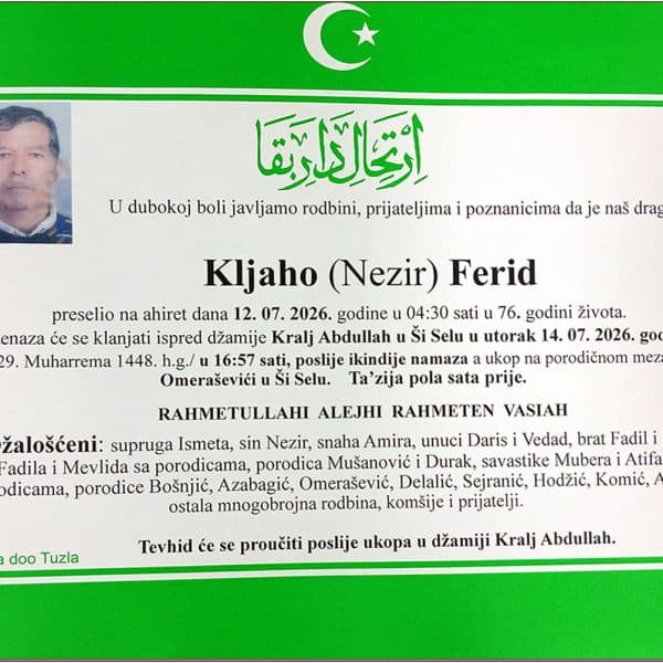In memoriam, Ferid Kljaho