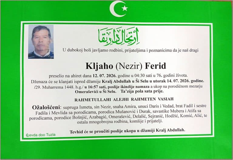 In memoriam, Ferid Kljaho