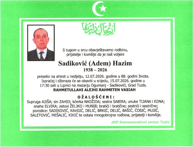 In memoriam - Sadikovic Hazim