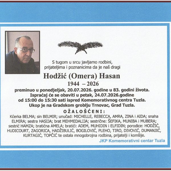 In memoriam, Hasan Hodžić, sin Omera