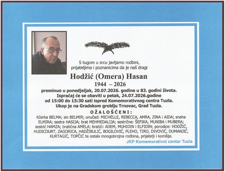 In memoriam, Hasan Hodžić, sin Omera