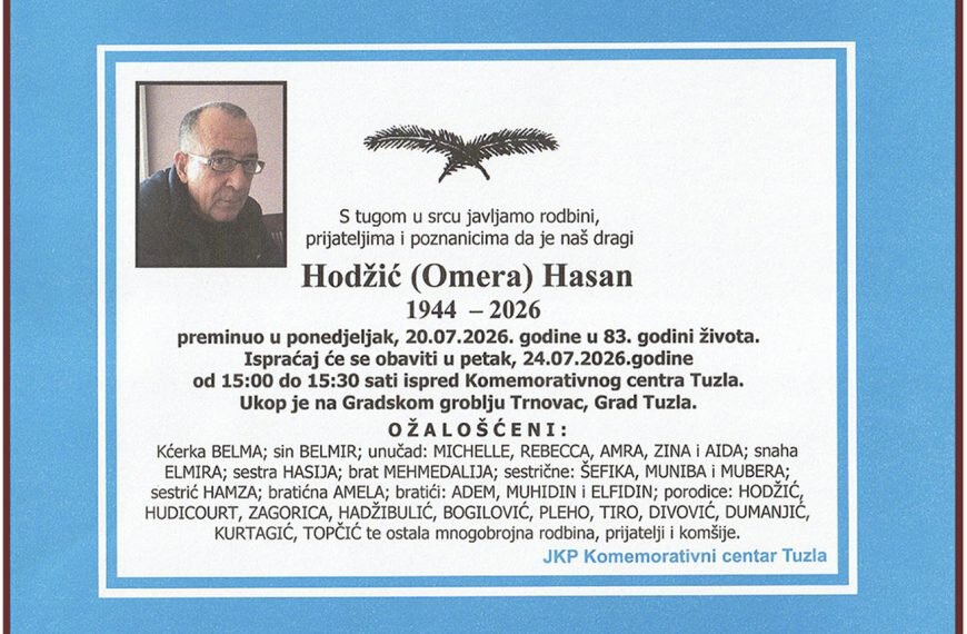 In memoriam, Hasan Hodžić, sin Omera