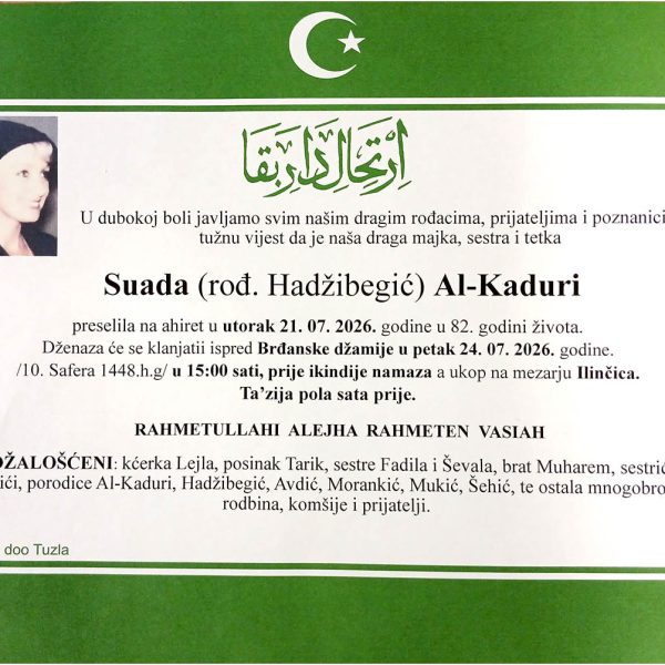 In memoriam, Suada Al-Kaduri