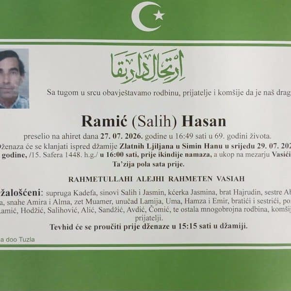In memoriam, Hasan Ramic