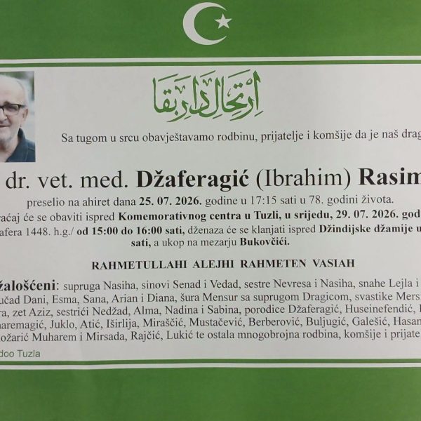 In memoriam, Rasim Dzaferagic