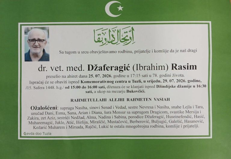 In memoriam, Rasim Dzaferagic