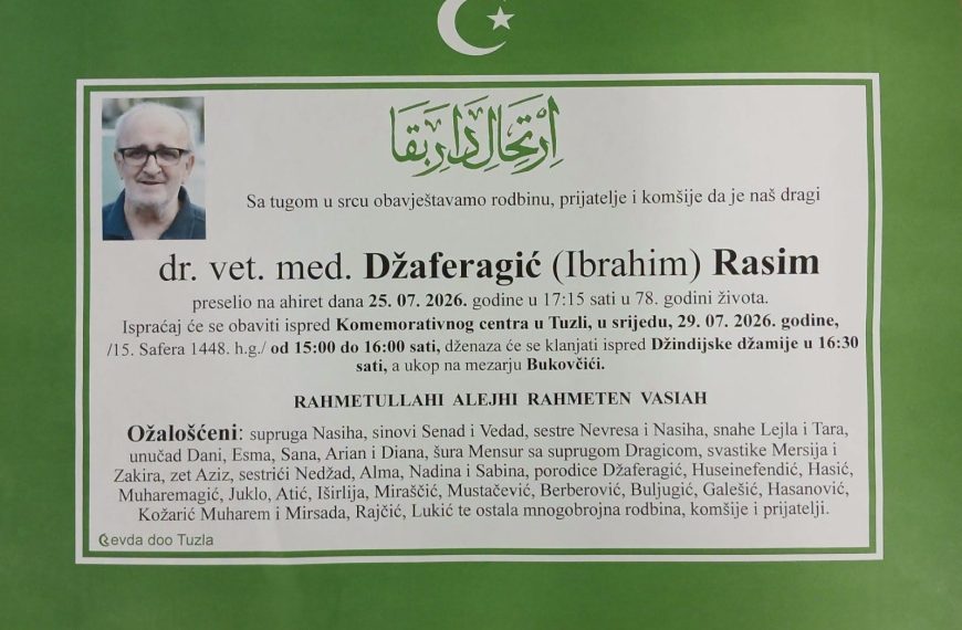In memoriam, Rasim Dzaferagic
