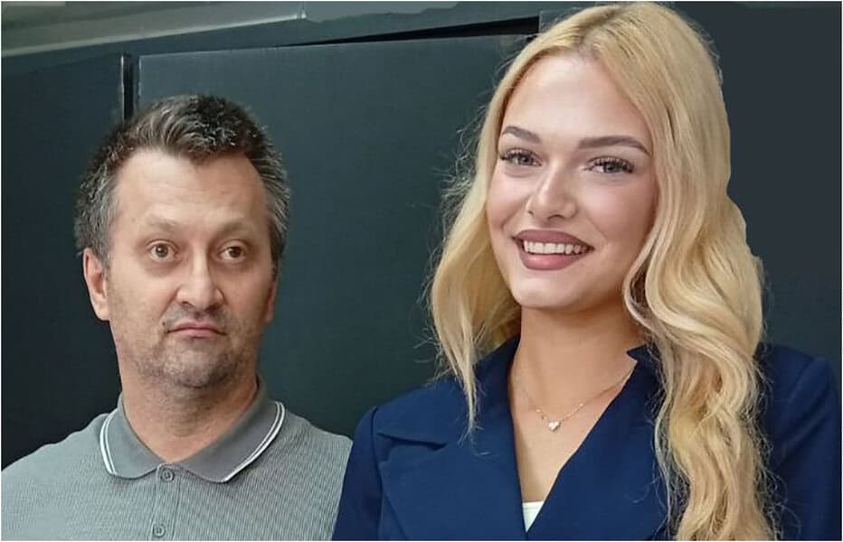 U Tuzli su se danas susreli dvoje poznatih Tuzlaka - Miss BiH Lana Jahić i pjesnik Sabahudin Budimlija Dinče. Ljepotom i lijepom rječju prenose slavu Tuzle