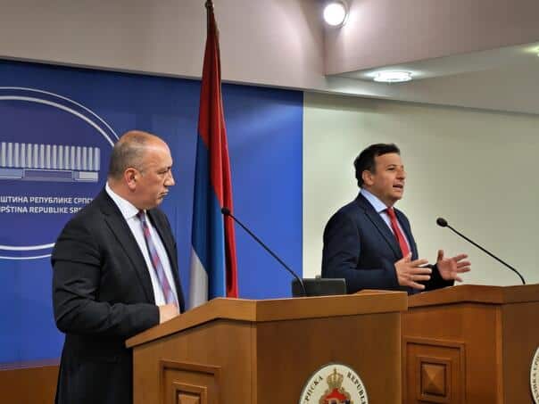 Igor Crnadak i Nebojsa Vukanovic - press povodom Stevandicevih prijetnji