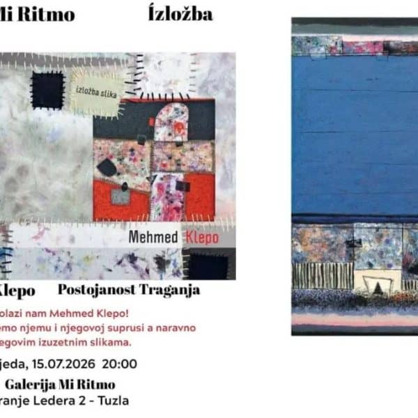 u gaelriji mi rimo u tuzli u srijedu ce biti ortrvorena oizlozba postojanost traganja akademskog slikara mehmeda klepe
