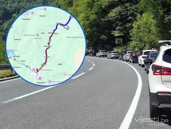 Kilometarske kolone pred Konjicom i Jablanicom