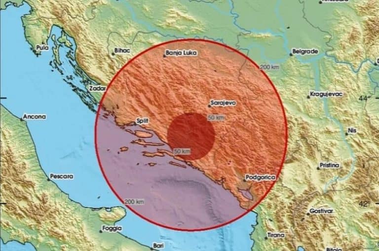 zemljotres jacine 3,1 po rihteru zabiljezen je danas nedaleko od stoca osjetio se u hercegovini i htrvatskoj