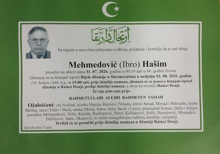 In memoriam, Hasim Mehmedovic