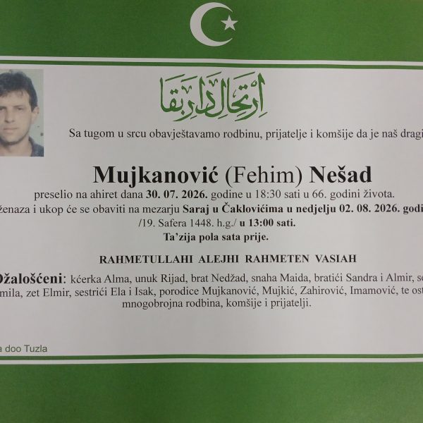 In memorim, Nesad Mujkanovic
