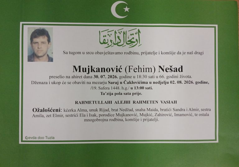 In memorim, Nesad Mujkanovic