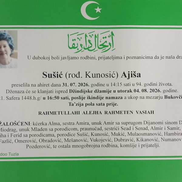 In memoriam, Ajisa Susic