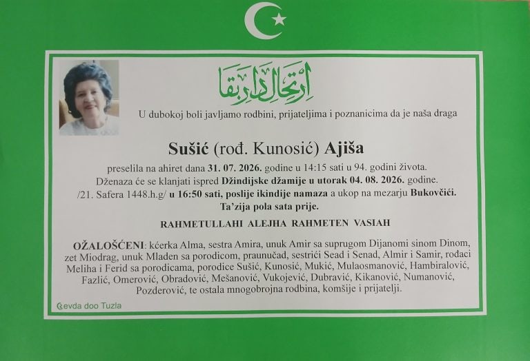 In memoriam, Ajisa Susic