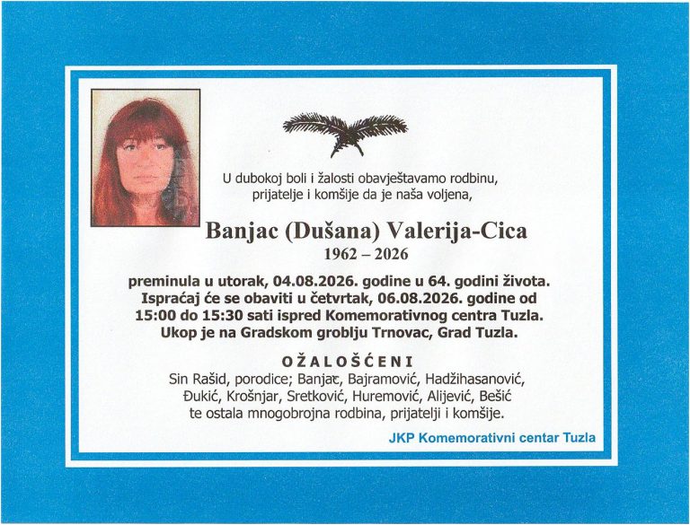 In memoriam, Valerija Cica Banjac
