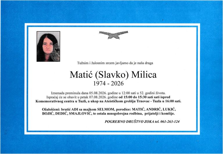 In memoriam, Milica Matic