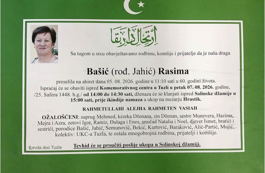 In memoriam: Rasima BAŠIĆ (Jahić)