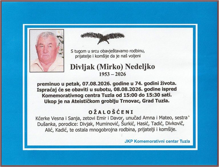 Nedeljko Divljak, in memoriam