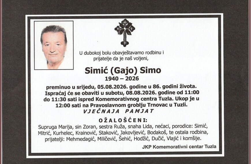 In memoriam, Simo Simic