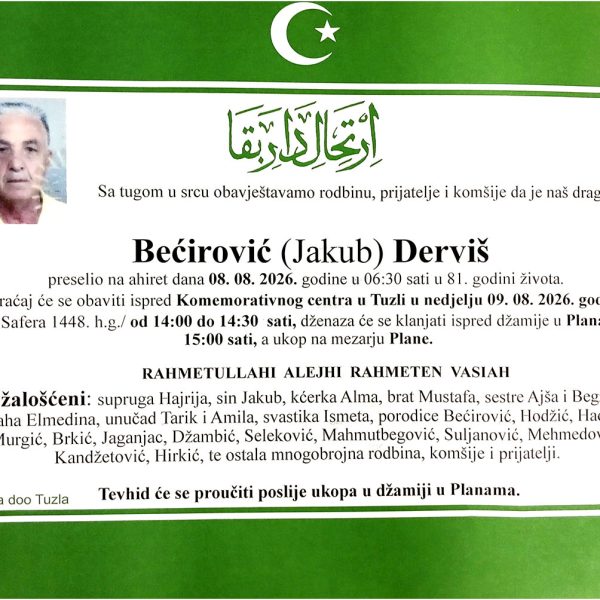 In memoriam, Dervis Becirovic