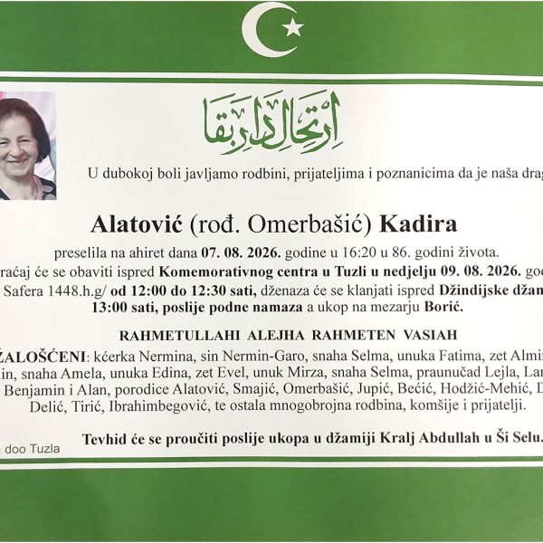 In memoriam, Kadira Alatovic