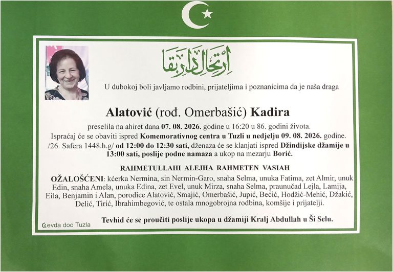 In memoriam, Kadira Alatovic