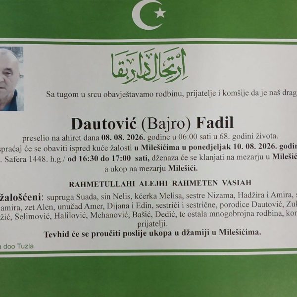 In memoriam, Fadil Dautovic