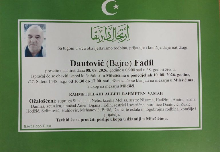 In memoriam, Fadil Dautovic