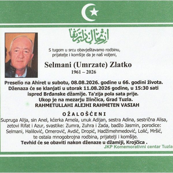 In memorim, Zlatko Selmani