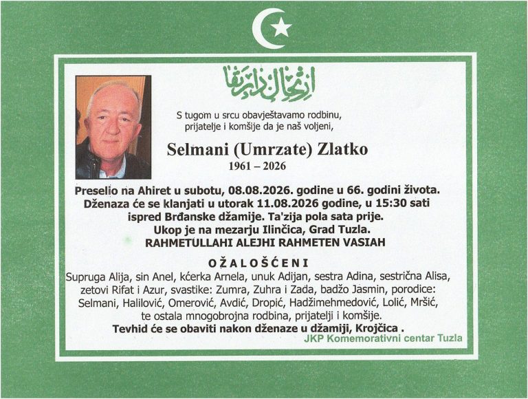 In memorim, Zlatko Selmani